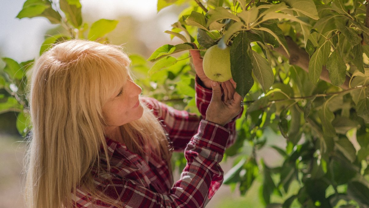 Mujer alimentándose sano