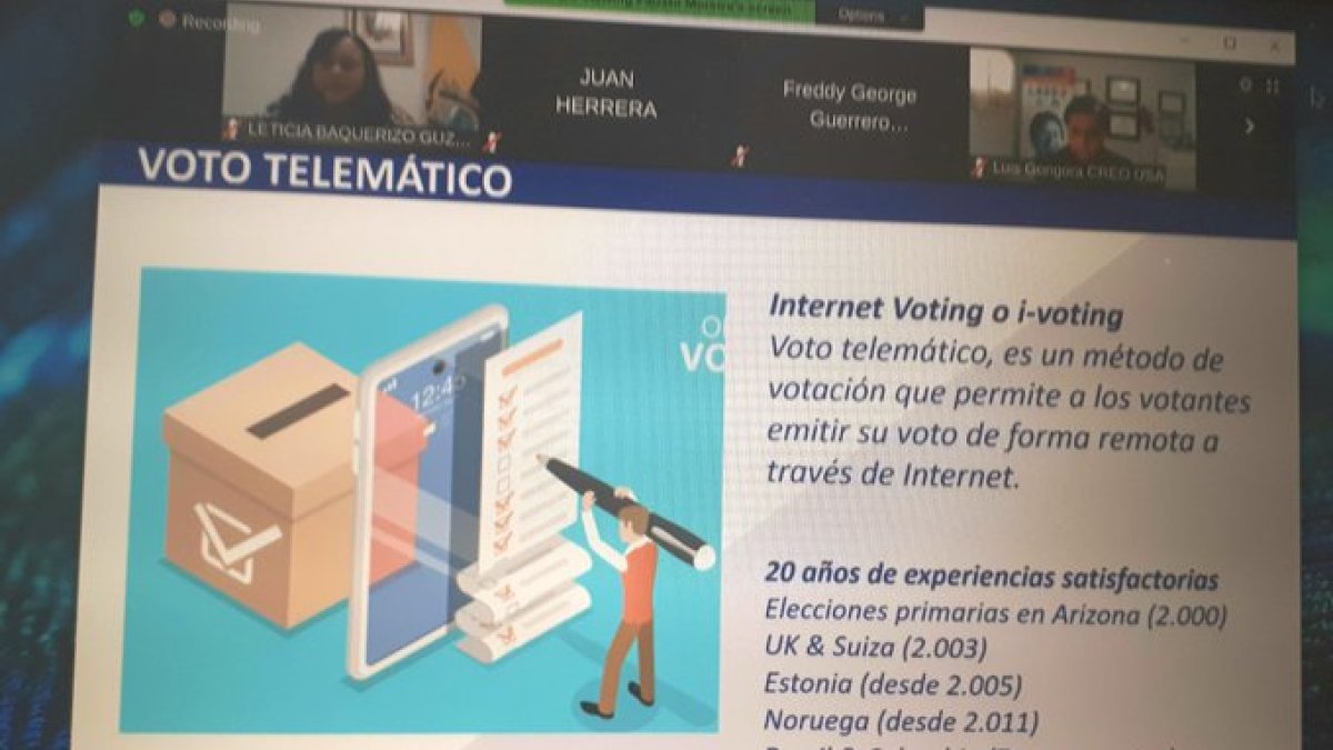 El Consulado de Ecuador en Arizona organizó reuniones virtuales con los delegados de los partidos políticos a fin de absolver la dudas sobre el voto telemático, cuyo plan piloto regirá en esta zona electoral.