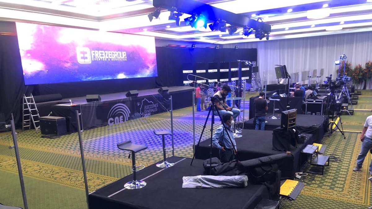 El centro de difusión de resultados para observadores, delegados de organizaciones políticas y medios de difusión.