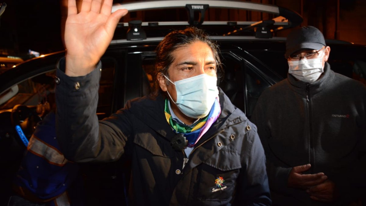 El candidato presidencial por Pachakutik, Yaku Pérez.