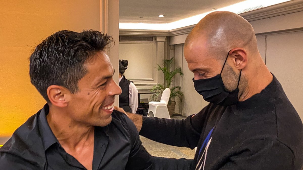 Matías Oyola (i) y Javier Mascherano fueron compañeros en las formativas de River Plate