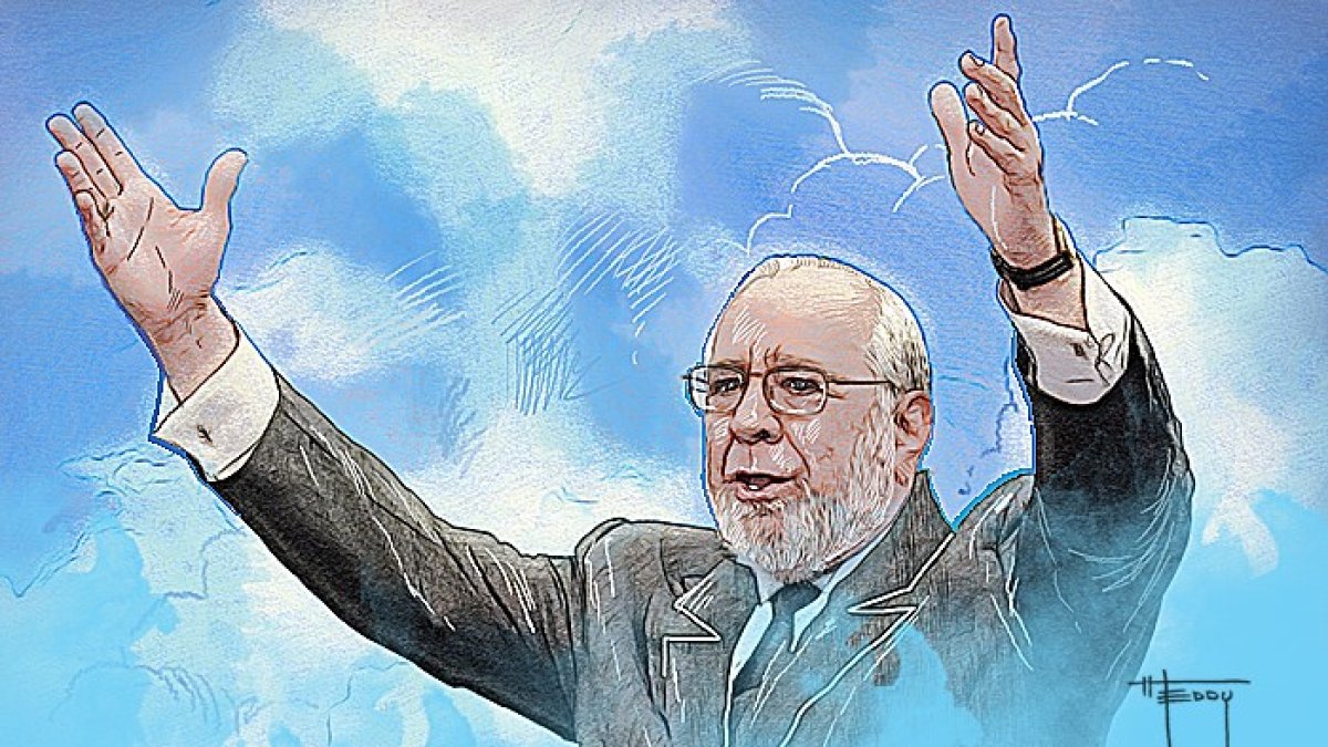 Ilustración en homenaje al doctor Gustavo Noboa, expresidente del Ecuador (+)