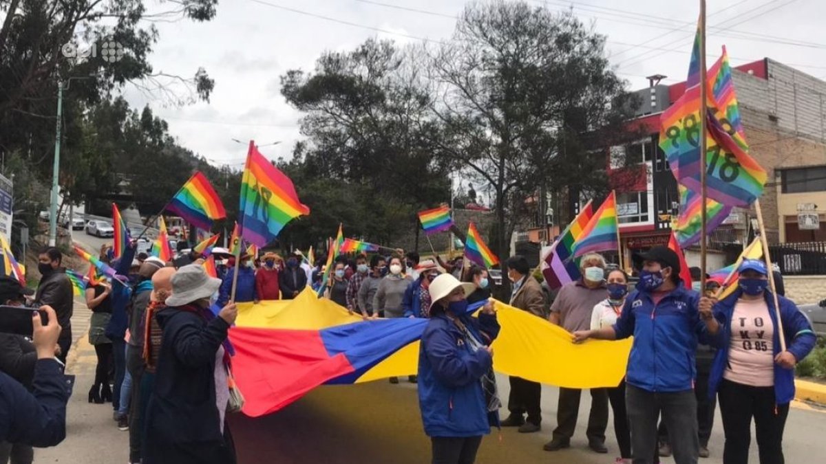 Tramo. La movilización arrancó ayer desde la capital azuaya, Cuenca, y concluyó al mediodía en Azogues
