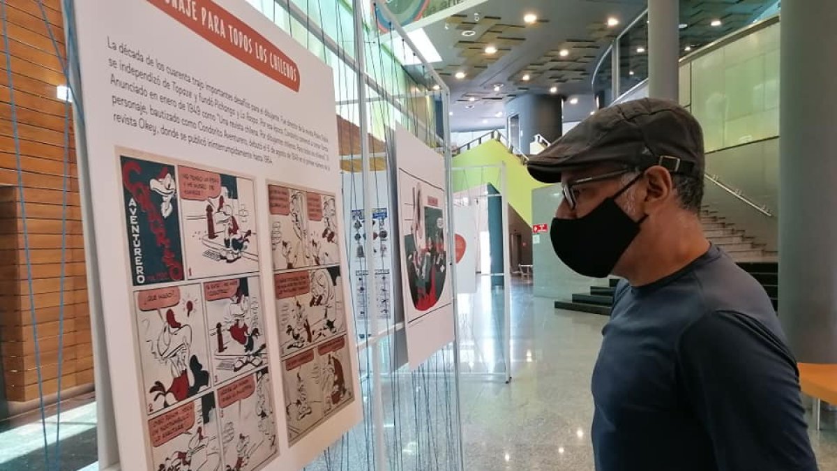 Presentación. La muestra retrata la historia del popular personaje Condorito.