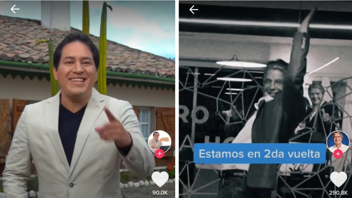 Los candidatos finalistas a la Presidencia se exponen en la red social Tik Tok.