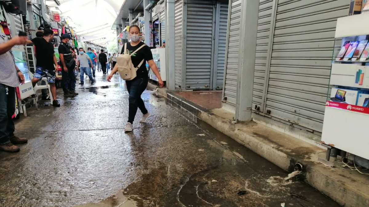Hecho. El colapso se realizó la tarde de este martes tras un fuerte aguacero.