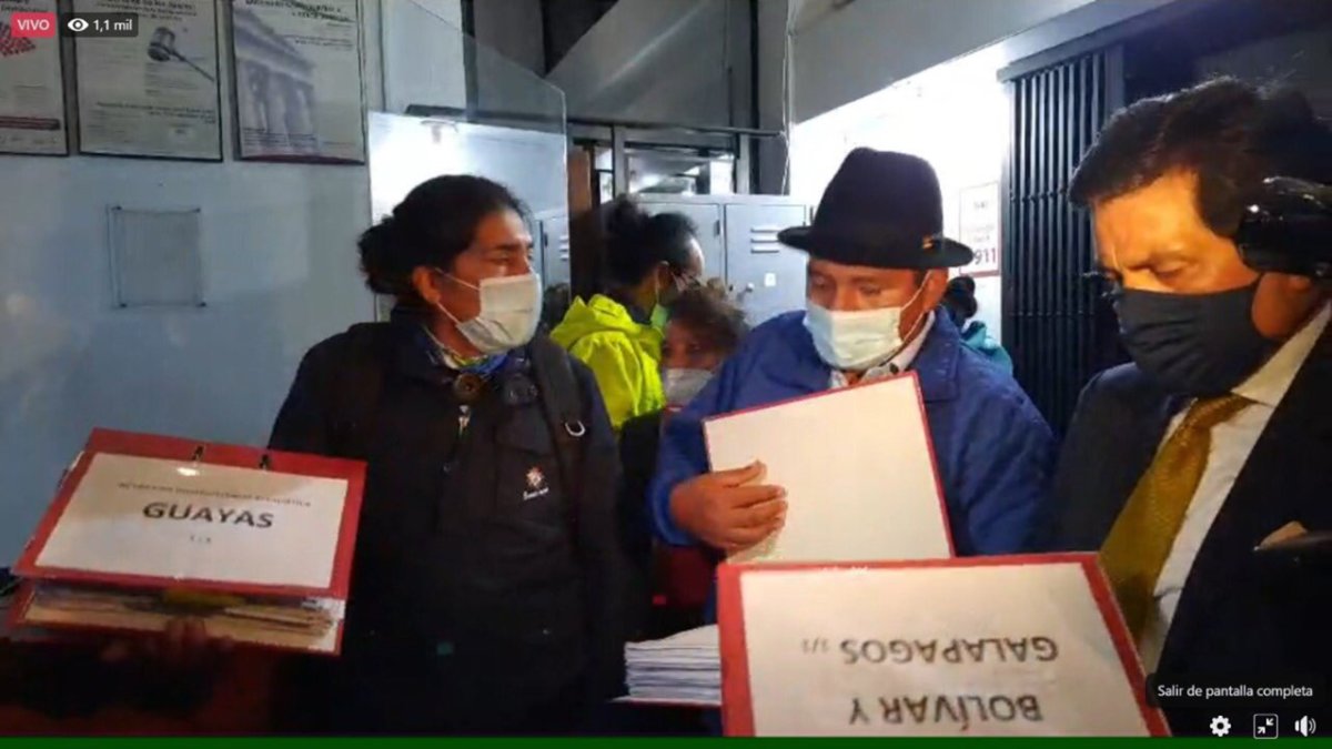 Impertérrito. El candidato de Pachakutik continúa denunciando fraude electoral ante el Tribunal de lo Contencioso Electoral.
