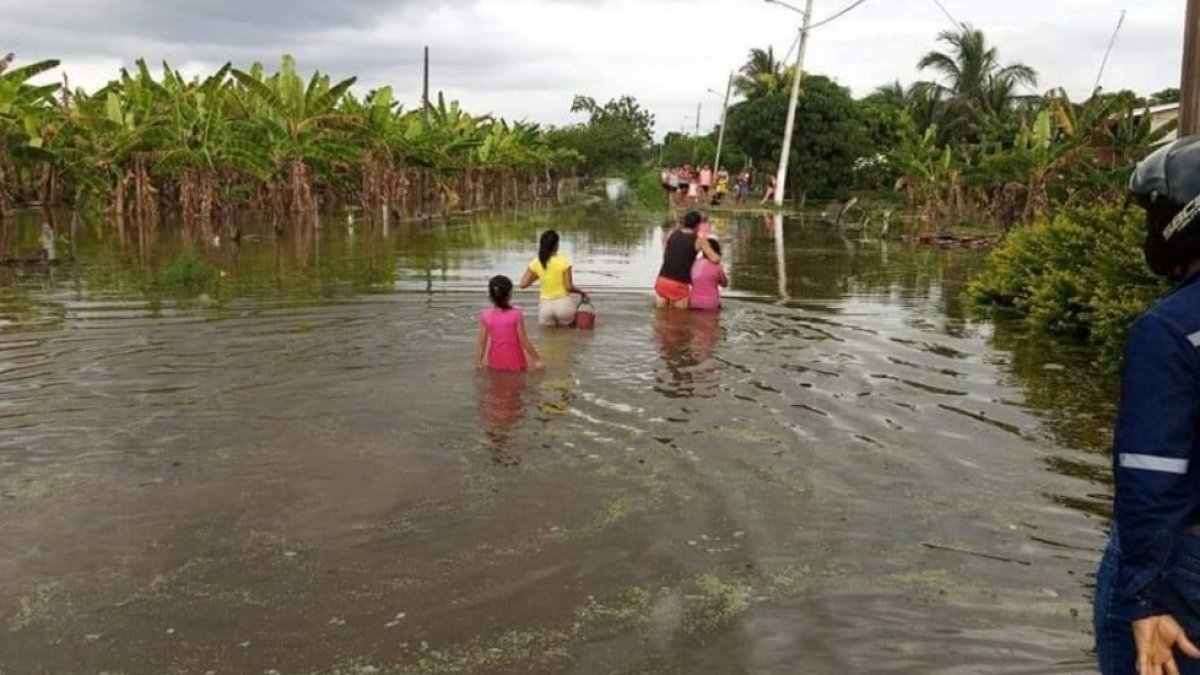 Inundaciones en el cantón Tosagua, en Manabí.