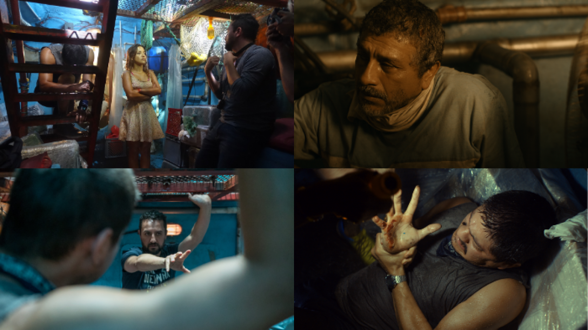 La película sumergible cuenta con cuatro personajes.