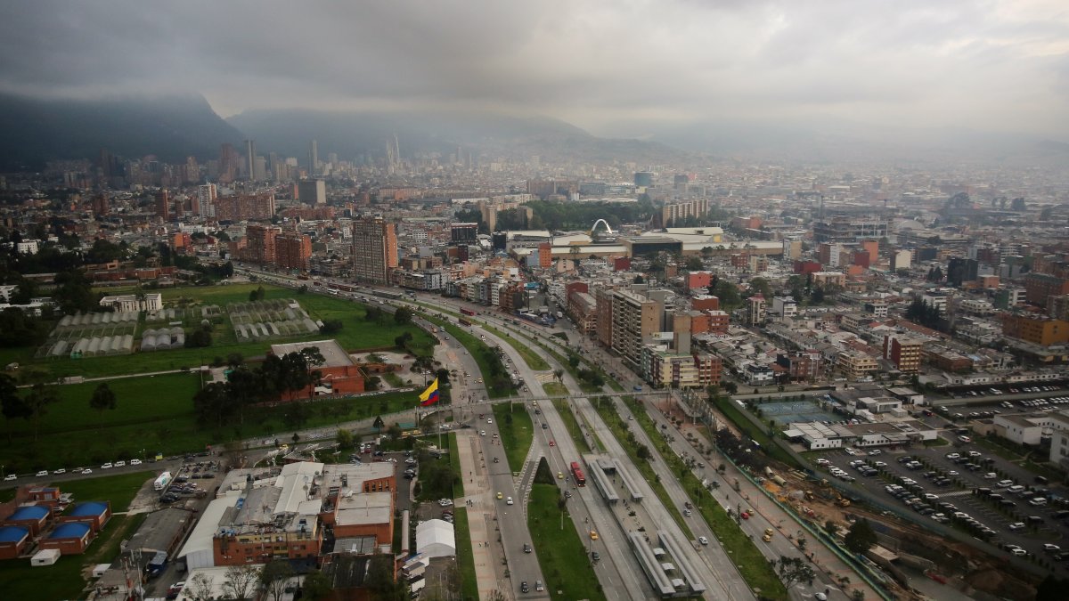Imagen panorámica de Bogotá, ciudad capital de Colombia.
