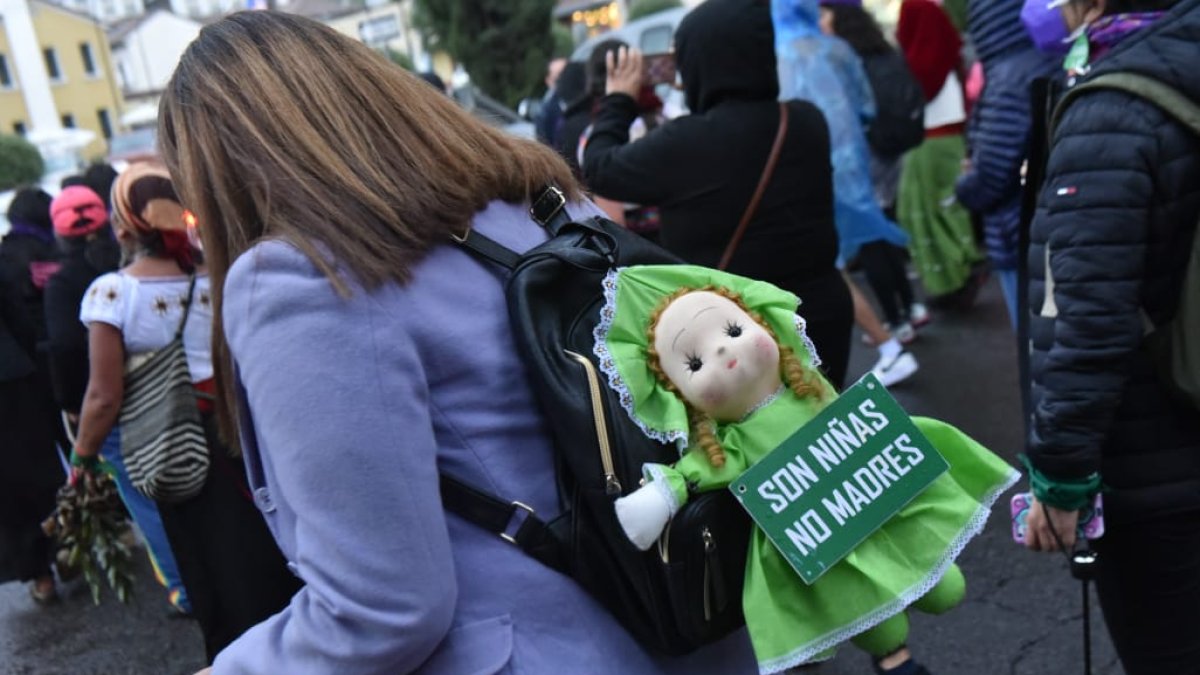 Archivo. Algunas de las consignas de la pasada marcha por el Día Internacional de la Mujer implicaban a la legalidad del aborto en Ecuador.