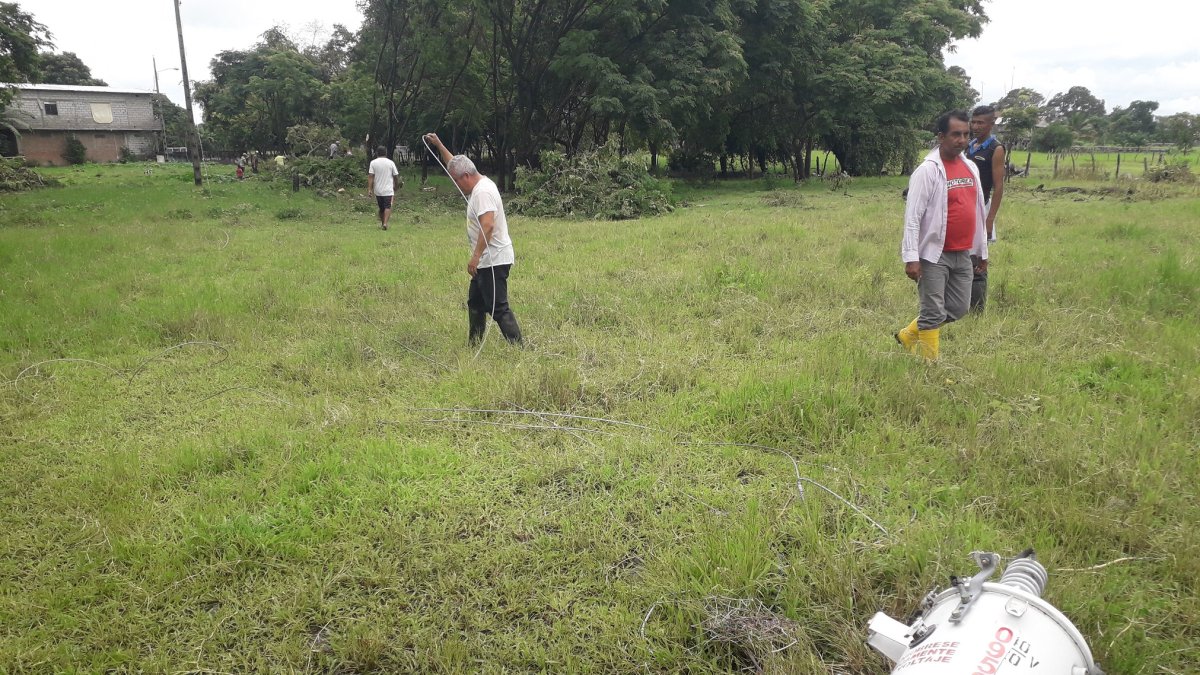En Daule, los rayos causaron daños en los transformadores.