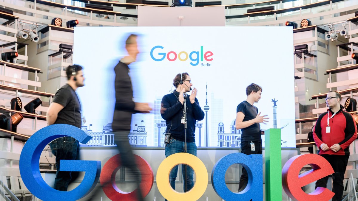 Vista del logotipo de la multinacional estadounidense Google.