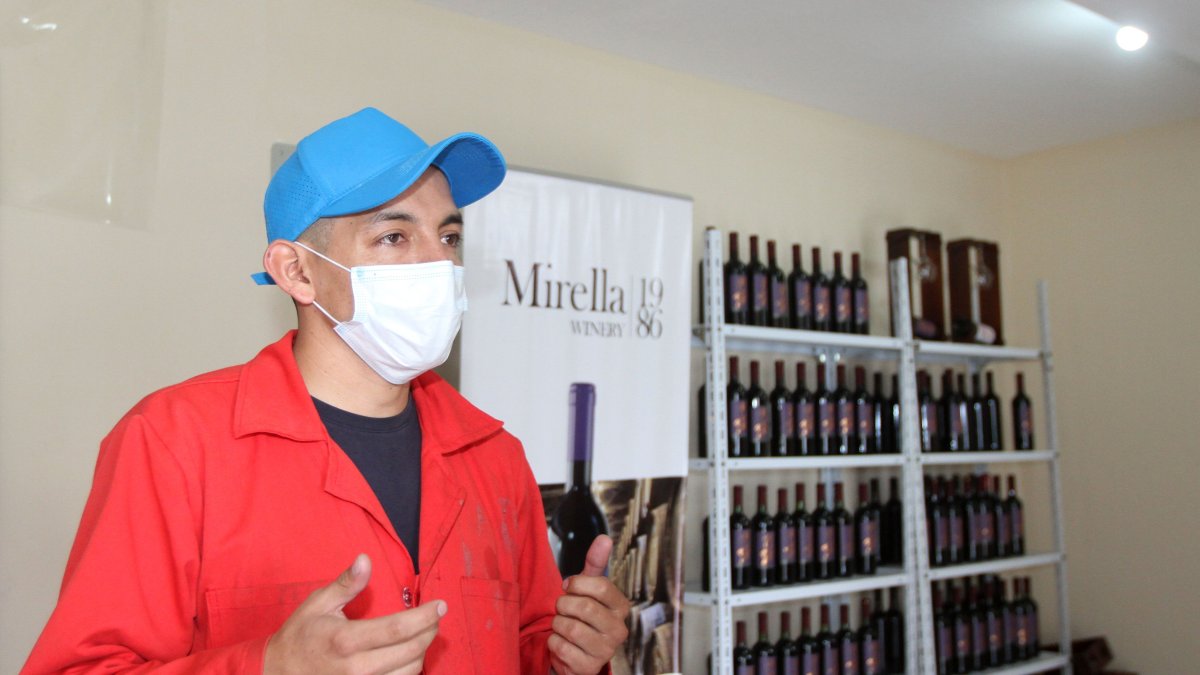 En las visitas los usuarios ven todo el proceso de elaboración y pueden probar los vinos de Mirella Wibery. Tardan un año en prepararse.