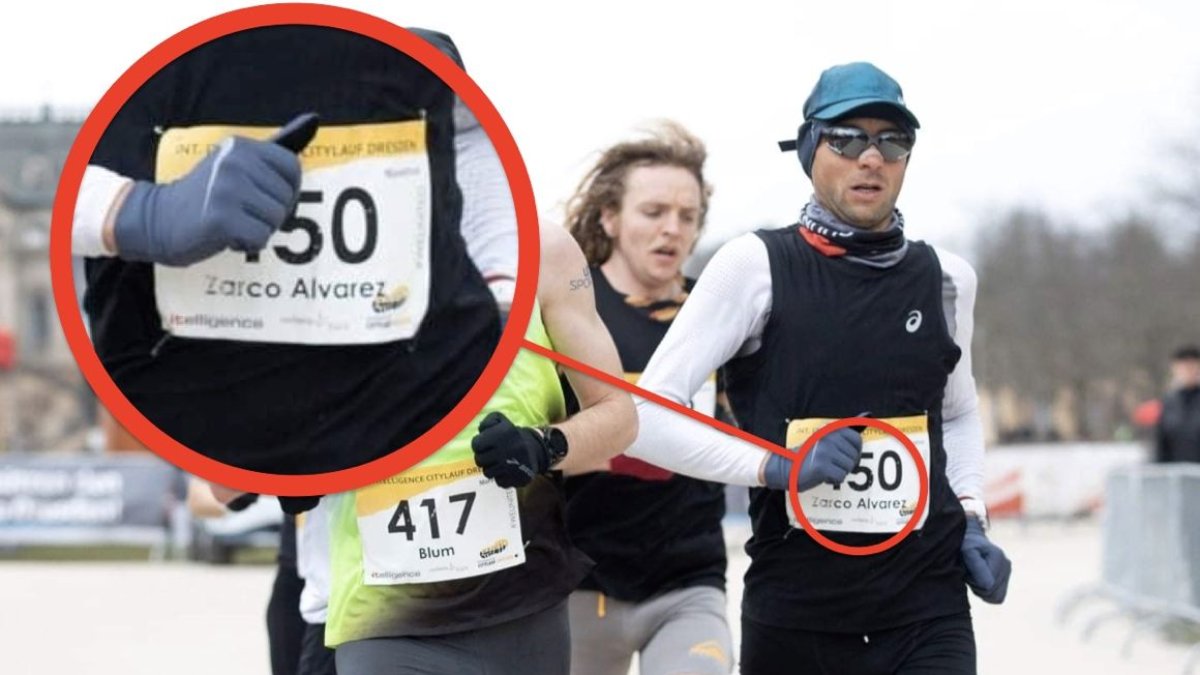 Camilo Santiago corriendo con el dorsal de Iván Zarco en Dresden