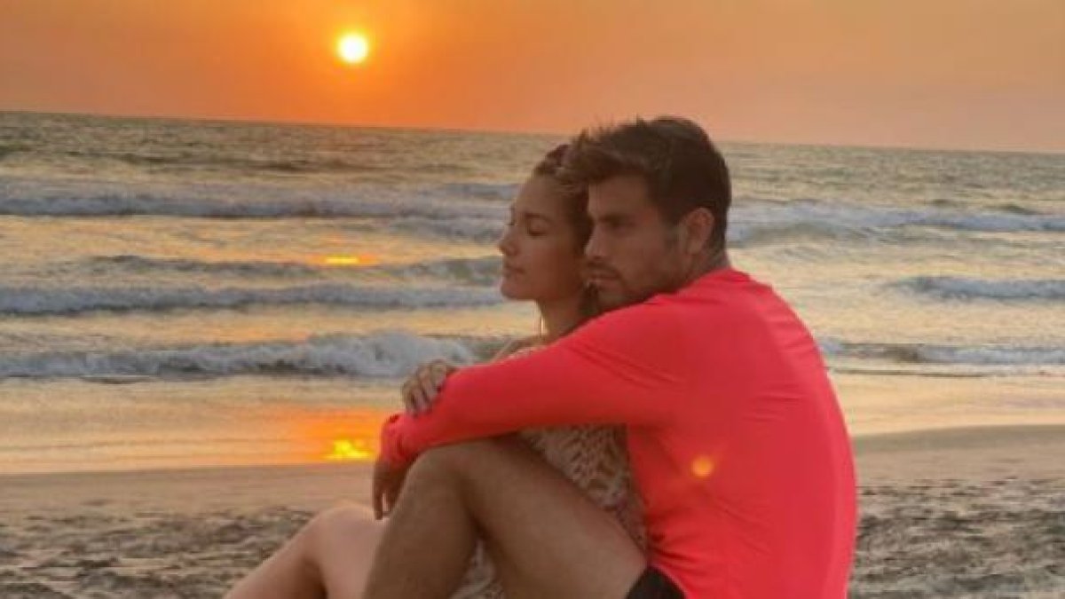 Alejandra Jarmillo y Efraín Ruales al inicio de su romance en el 2019.