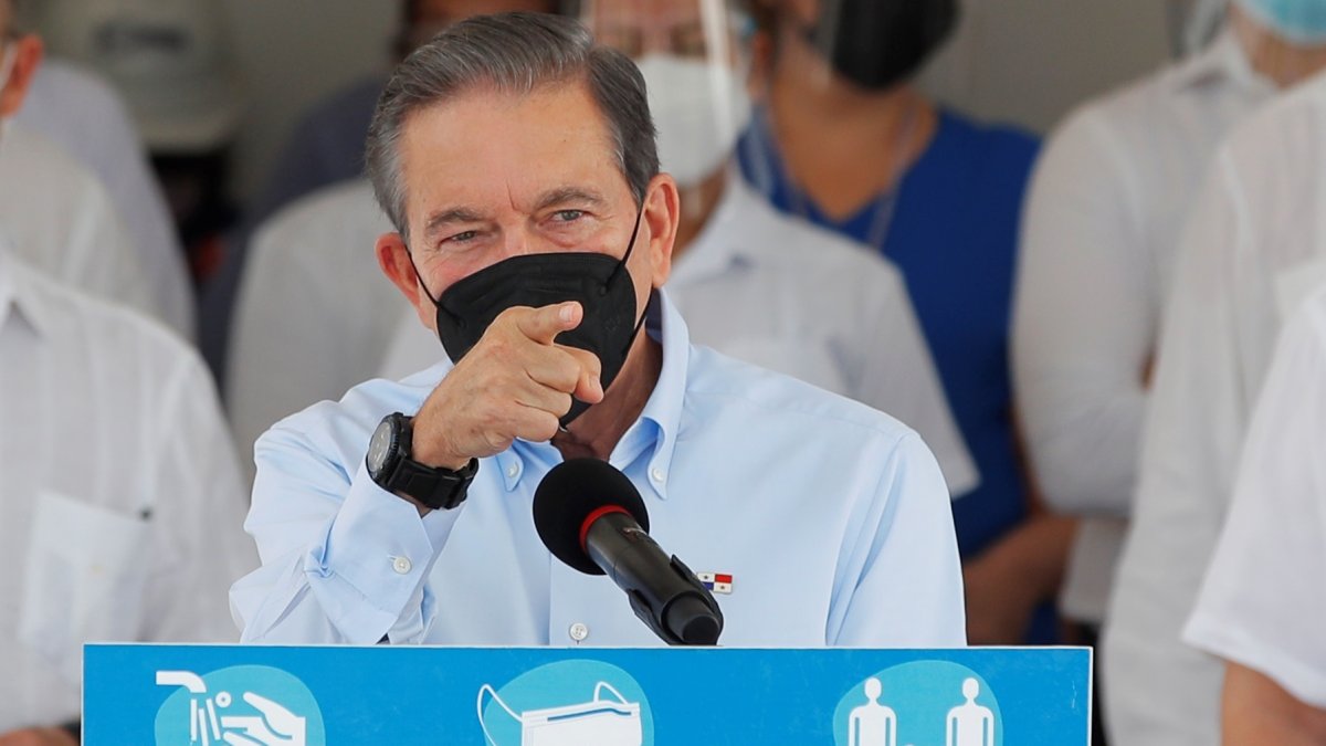 En la imagen, el presidente de Panamá, Laurentino Cortizo.