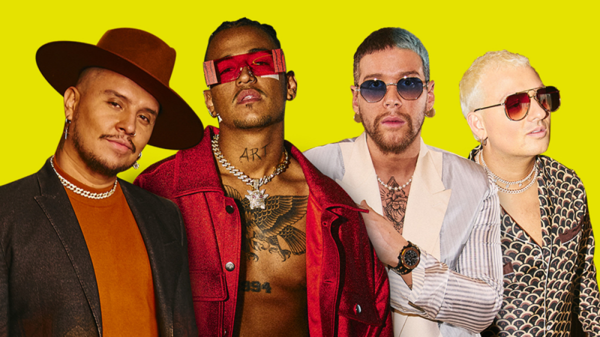 El Profe, Lorduy, Dim y Pablito, integrantes de Piso 21