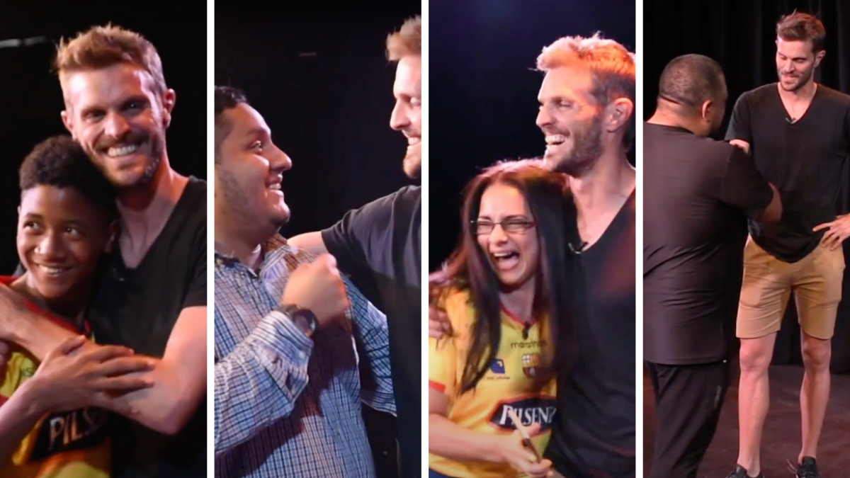 Las diversas emociones de los hinchas canarios al conocer al guardameta Javier Burrai.