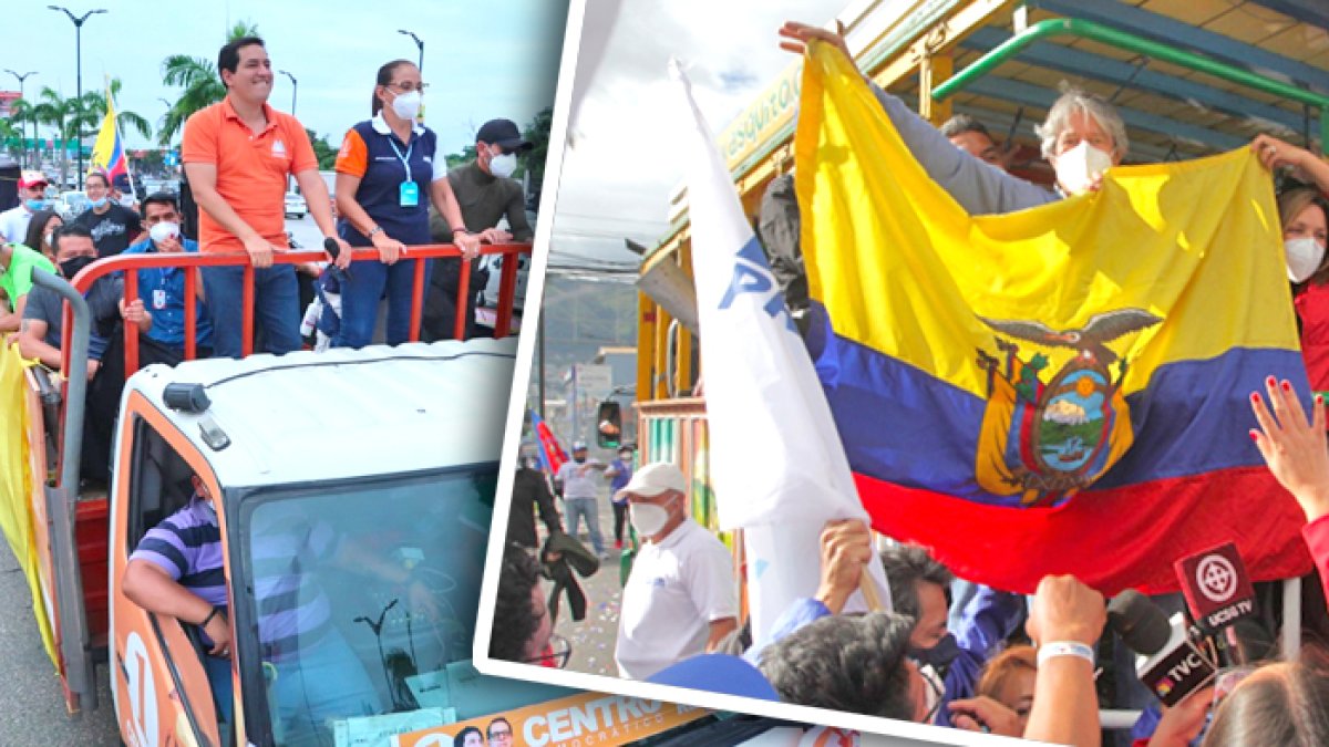 El candidato Arauz cierra hoy su campaña en Quito, mientra que el aspirante Lasso lo hará en Guayaquil.