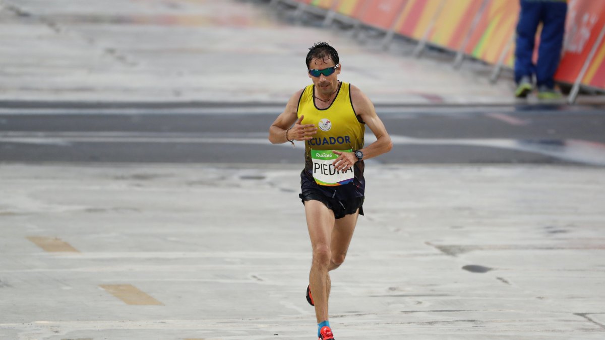 Byron Piedra, con 38 años, es el ecuatoriano activo con más participaciones Olímpicas (4). En Río fue # 18 al hacer 2:14:12.