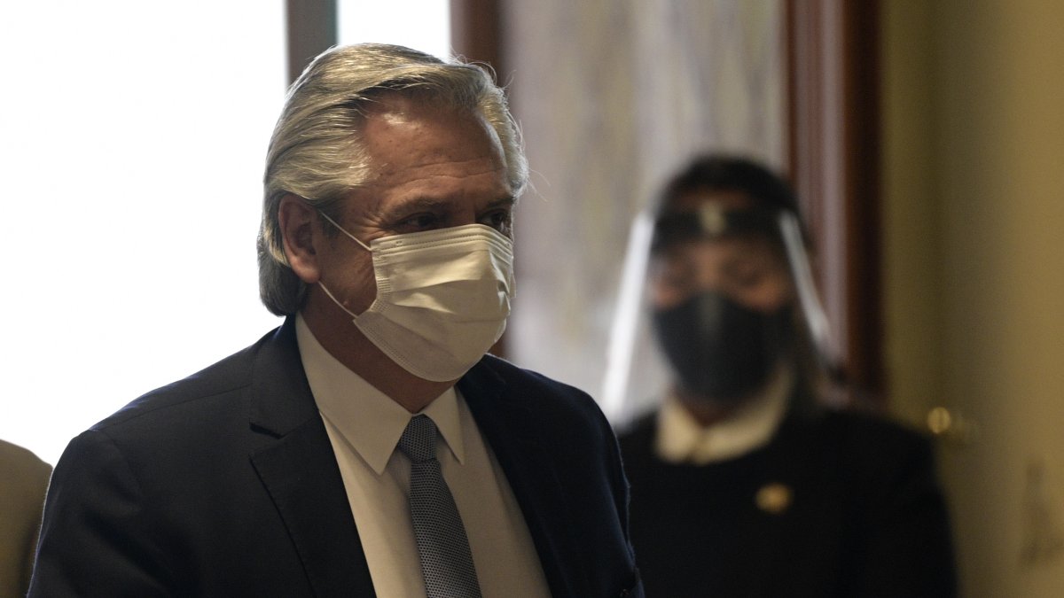 En la imagen, el presidente de Argentina, Alberto Fernández.