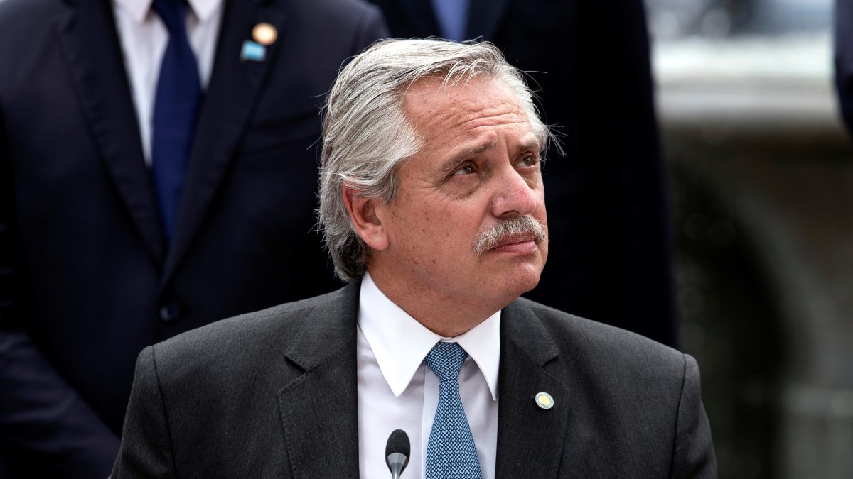 En la imagen, el presidente de Argentina, Alberto Fernández.