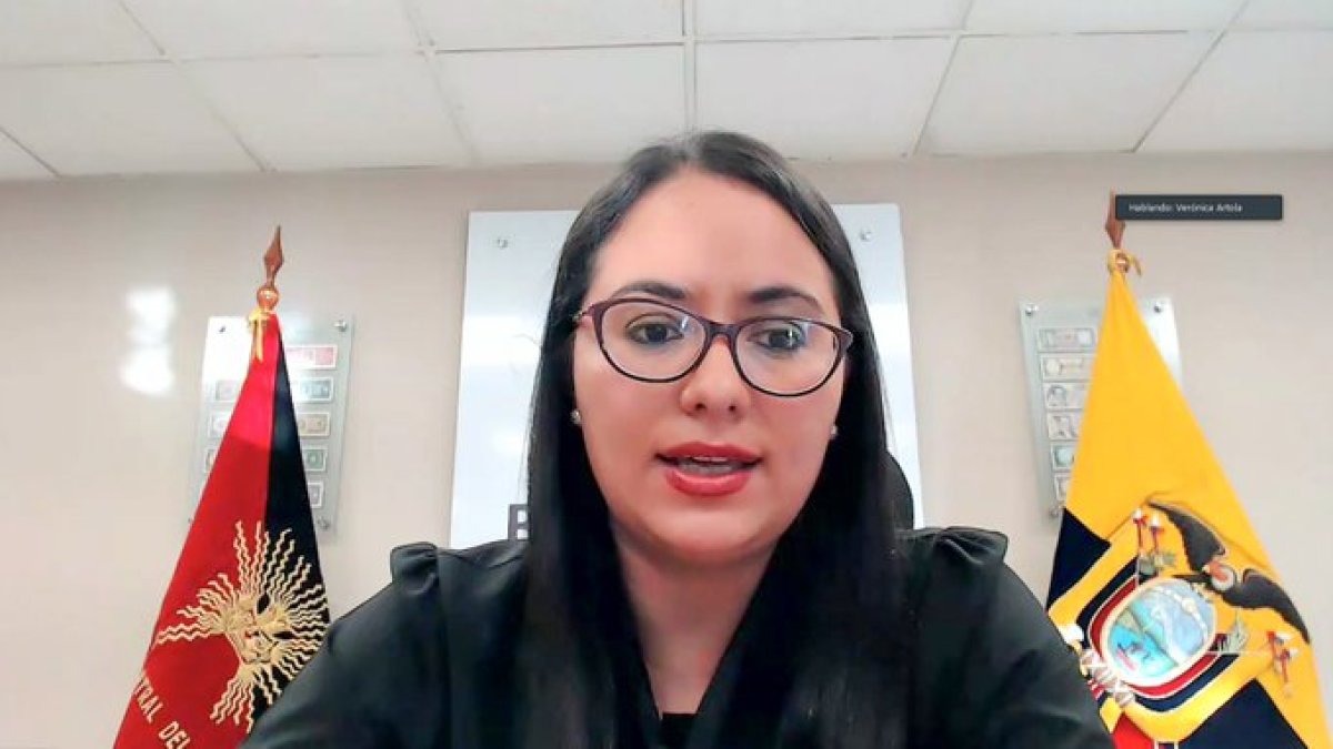 La gerente del Banco Central del Ecuador, Verónica Artola, compareció ayer en el primer debate de la Asamblea.