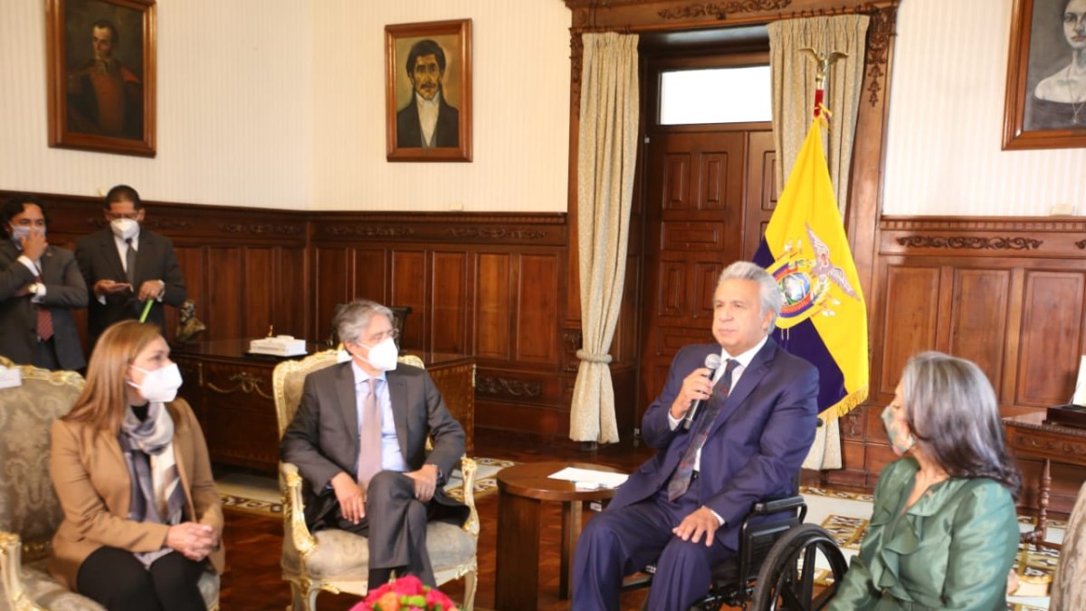 Guillermo Lasso se reúne con Lenín Moreno, por primera vez desde su elección.