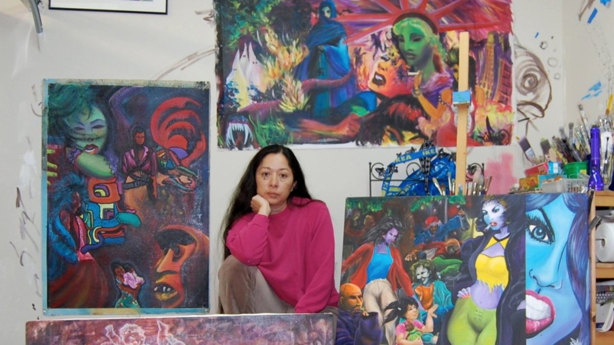 Fotografía cedida por Cece Feinberg PR donde aparece Sandra Fabara, más conocida como Lady Pink, una reconocida grafitera nacida en Ecuador y criada en Nueva York.
