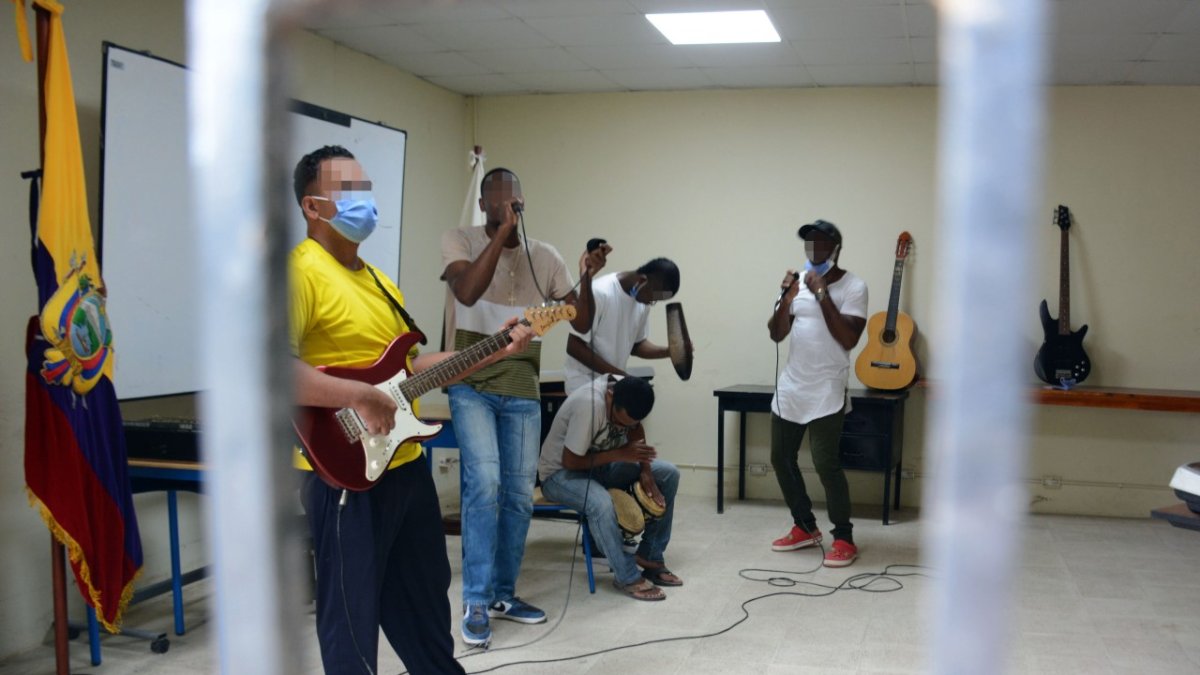 Es el laboratorio donde los integrantes del grupo musical ensayan tres veces por semana.