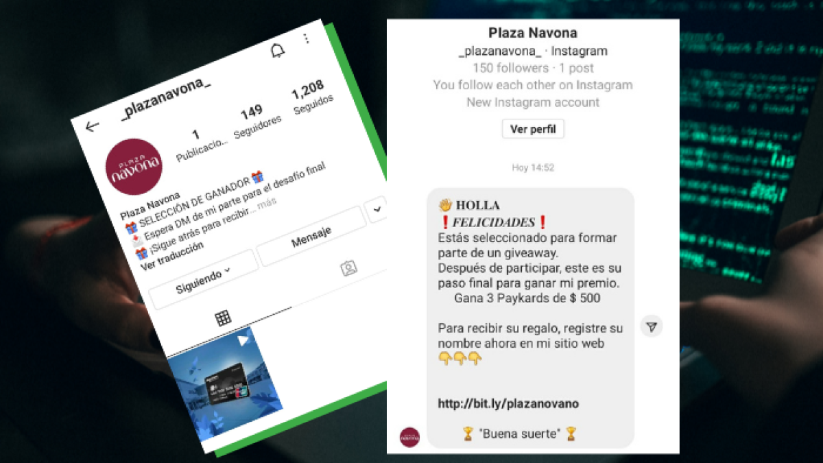 La cuenta desde la que se difunde la trampa no es la original y solo cuenta con un post.