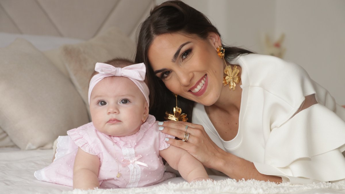 Nicole Kusijanovic y su bebé Lana.