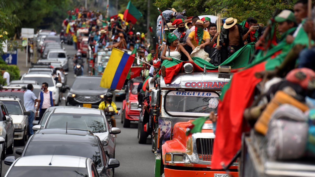 La minga llegó a Cali con un objetivo de acompañar a los jóvenes y la ciudadanía.