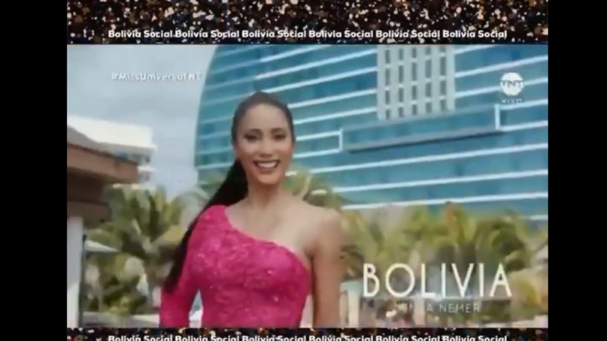 Leyla Espinoza, Miss Ecuador, durante su vídeo de presentación.