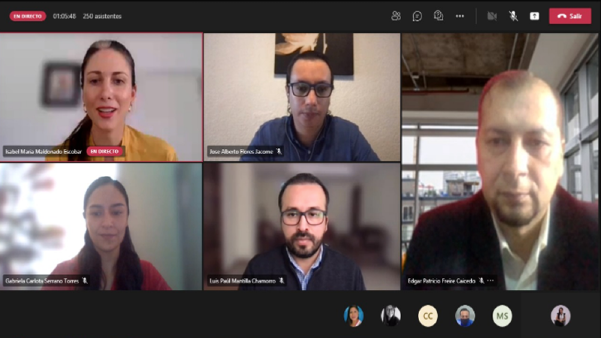 El diálogo vía telemática reunió a autoridades, entre ellas, la viceministra de Educación, Isabel Maldonado,y maestros.