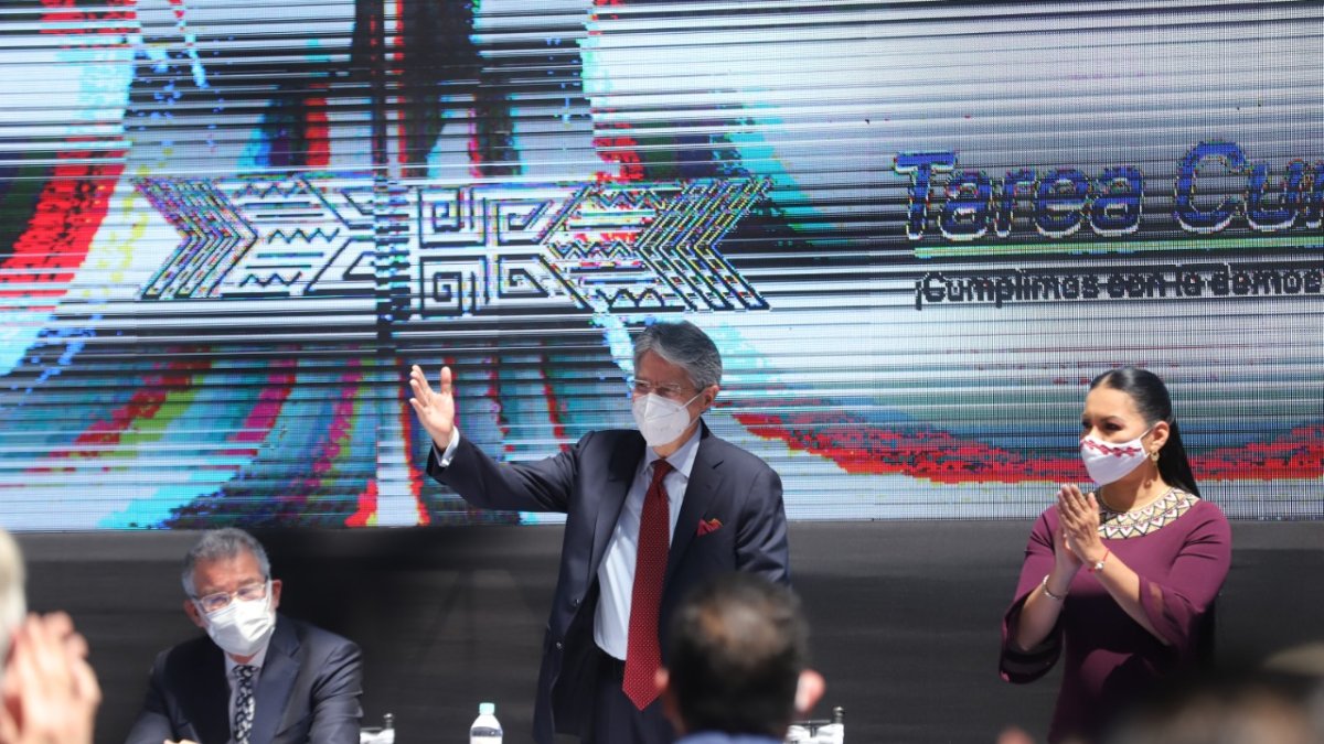 Discurso. Entre emotivo y fuerte contra sus detractores fue el discurso del presidente electo Guillermo Lasso en la entrega de las credenciales.