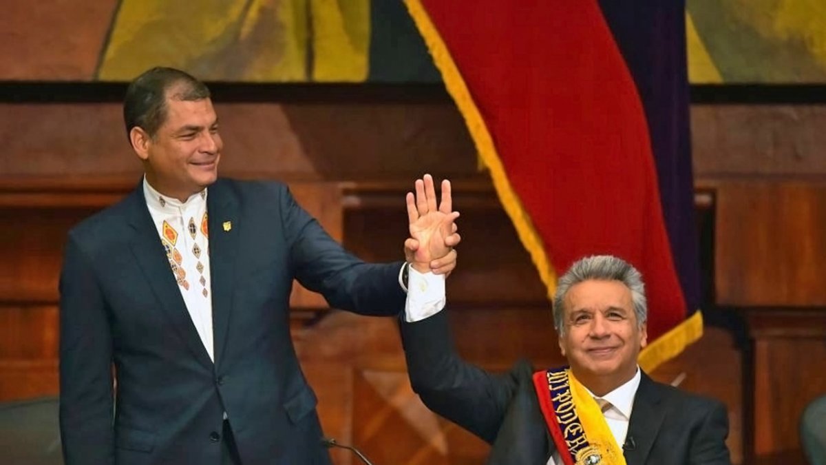 Posesión. Hace cuatro años, Moreno todavía era un hombre fiel. Correa se sentía, con él en la presidencia, a salvo de cualquier investigación fiscal.