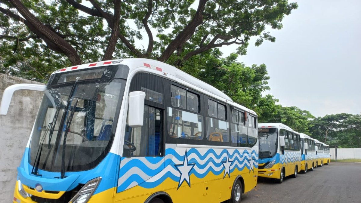 Transporte. El recorrido es de 2.5 Km que incluye 16 paradas.