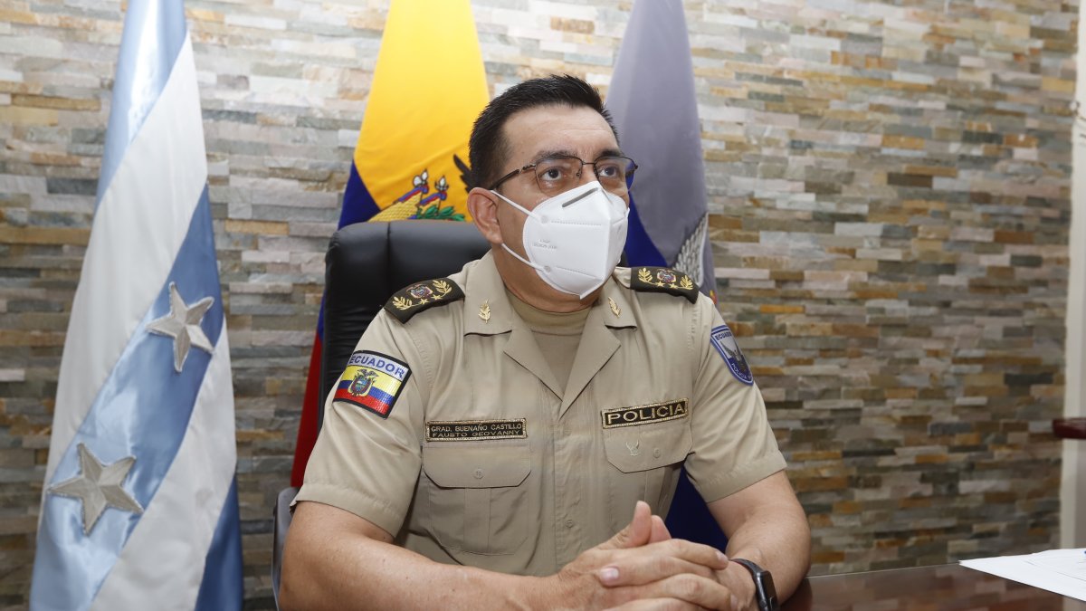 Fausto Buenaño, nuevo comandante de la Zona 8, que abarca Guayaquil, Durán y Samborondón