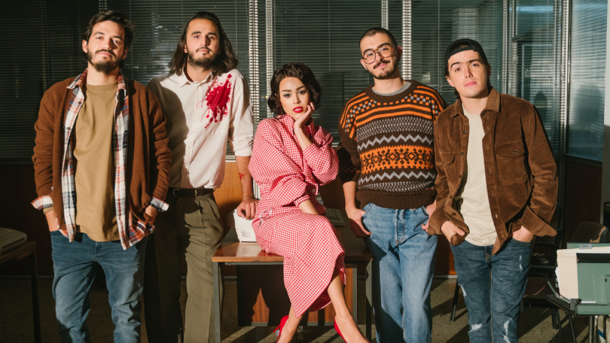 Los chicos de Morat junto a Danna Paola.