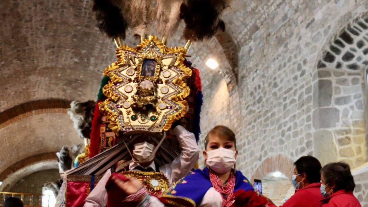 En misa. En la ceremonia de la celebración del Corpus Christi, el jueves 3 de junio,  los danzantes ofrecieron su arte.