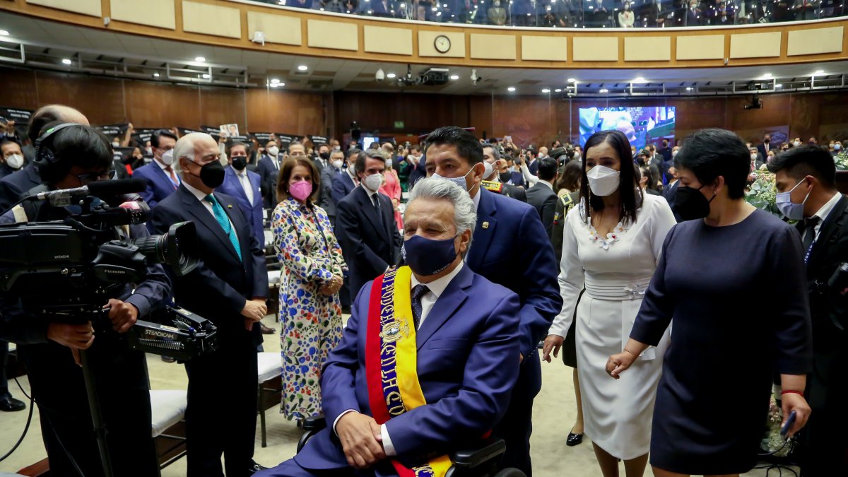 El ahora expresidente Moreno, el pasado 24 de mayo, no entregó su informe de gestión a la Asamblea. Lo hizo días después.