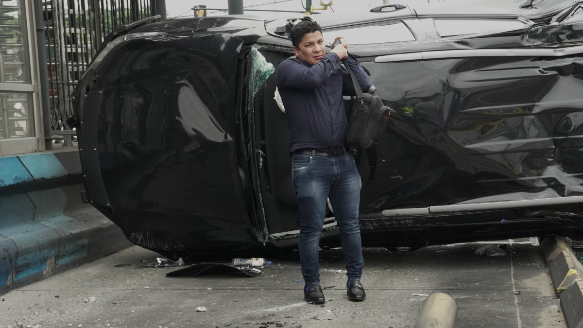 Hace unos meses, el fiscal Luis Machado sufrió un accidente de tránsito mientras acudía a una audiencia en el norte de Guayaquil.
