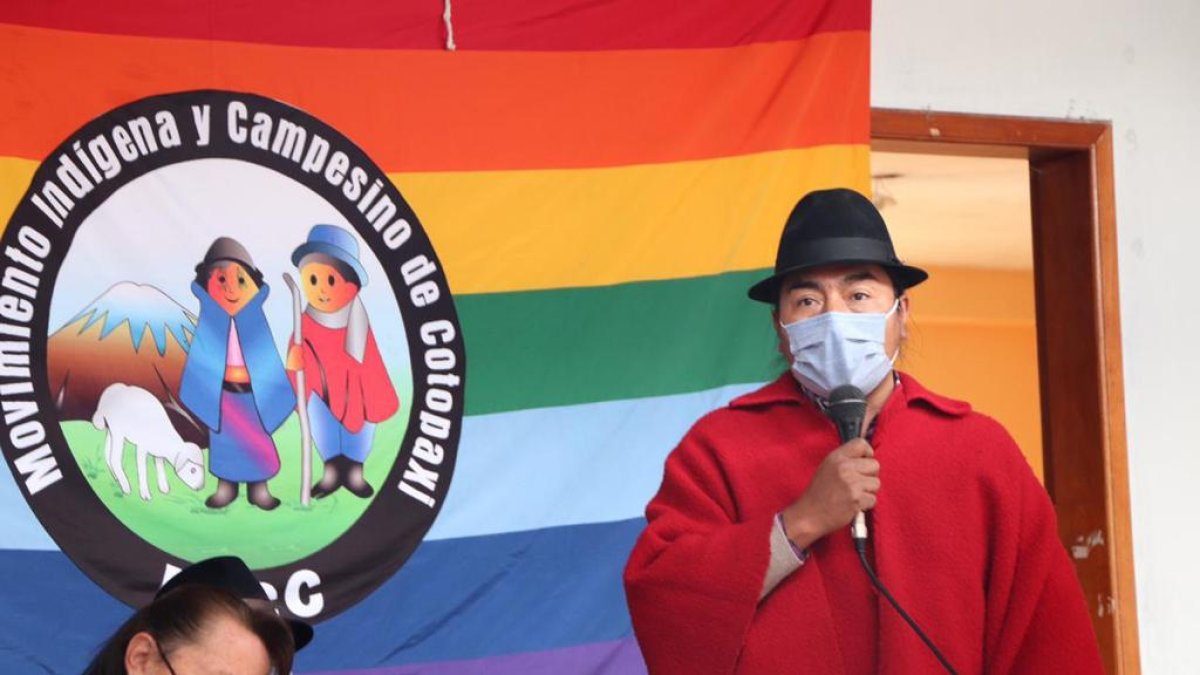 El dirigente Leonidas Iza insiste en que esta protesta será pacífica y no es en contra del recién posesionado Gobierno.