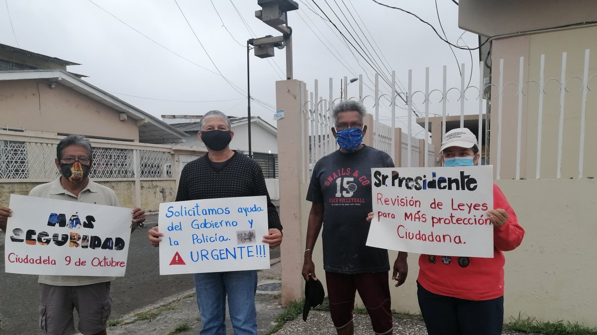 Moradores de la ciudadela 9 de Octubre piden más controles y leyes que no permitan que con facilidad los delincuentes queden libres.
