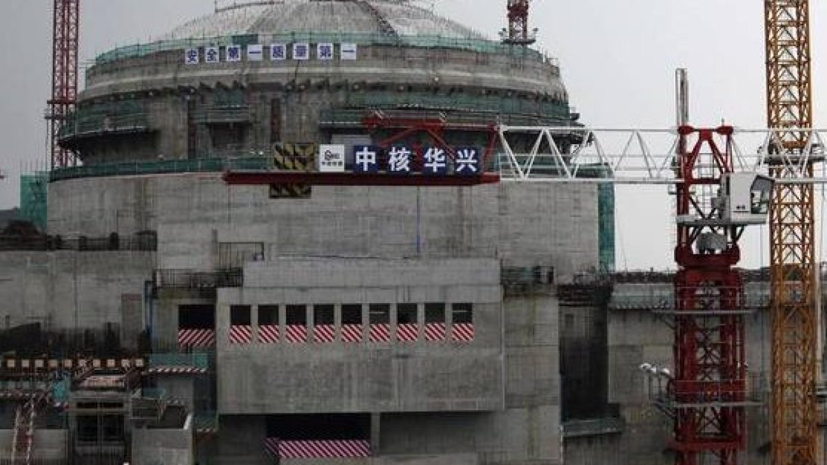 La central nuclear de China, cuando era construida.