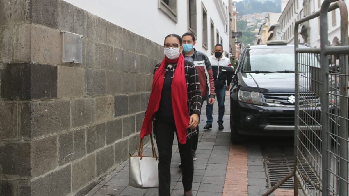 Quito. Diana Atamaint, presidenta del CNE, se reunió este martes 15 de junio del 2021 con el presidente Guillermo Lasso.