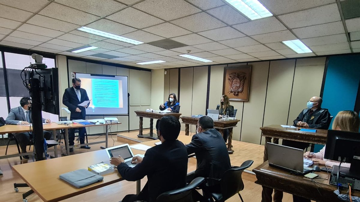 Diligencia. En la Corte Nacional se instaló la audiencia de habeas corpus que solicitó el contralor Pablo Celi.