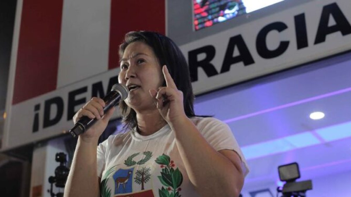 La candidata Keiko Fujimori insiste en sus denuncias de fraude electoral en el balotaje del 6 de junio